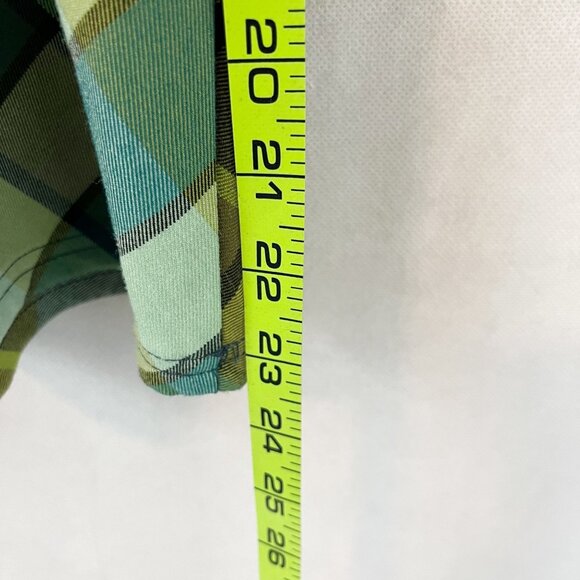 NEW Urban Outfitters Keya Plaid Eye & Hook Mini Dress Green Multi - Size Medium - Picture 6 of 7